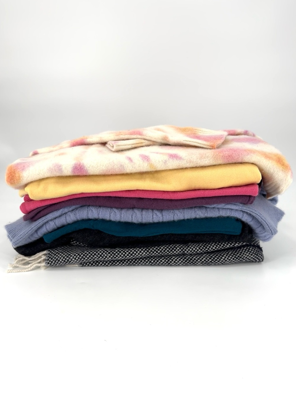 5 lbs/8 Pc. Crafters Lot Cashmere & Wool Sweater/Blankets for Upcycle/Repurpose